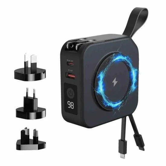 Statik Smartcharge 5-In-1 Travel Charger Power Bank - Black